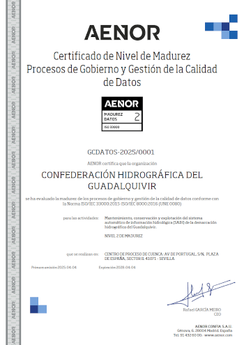 Certificado CHG - ISO 3000 ISO 8000 UNE 0080